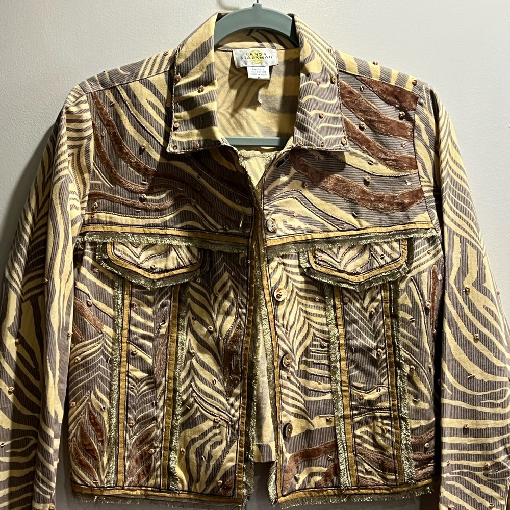 Sandy Starkman Stylish Zebra Print women’s Jacket